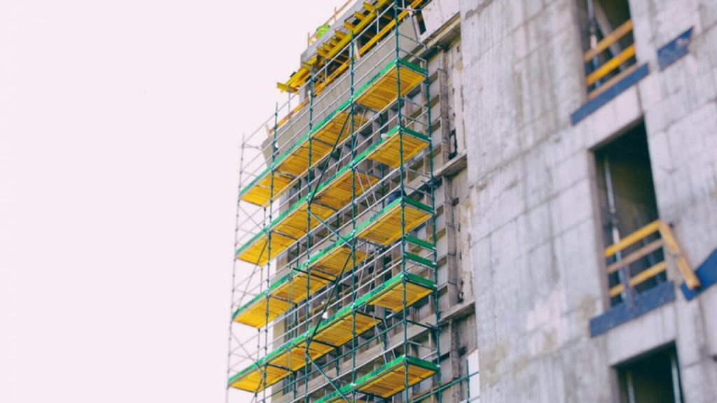 Rusztowanie choinkowe klinowe, elewacyjne