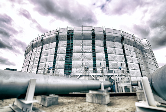 Tymczasowa ochrona pogodowa - rusztowanie