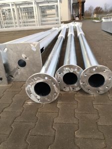 Słupy stalowe, Maszty stalowe ocynkowane