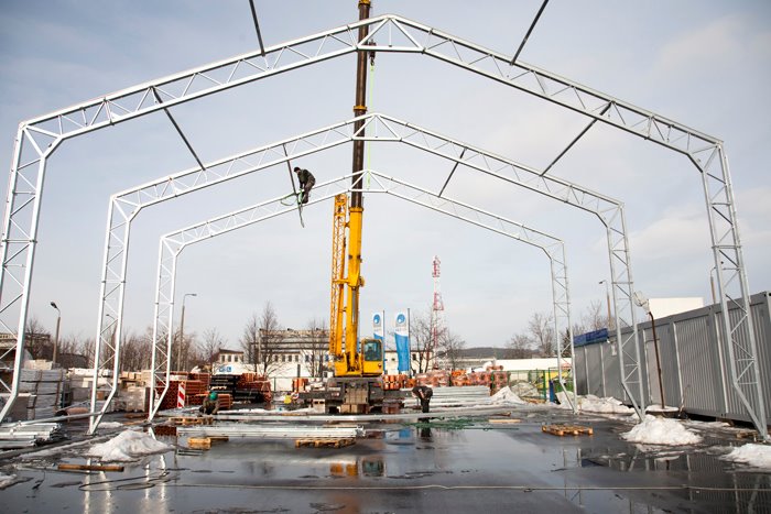 Konstrukcje stalowe hal namiotowych