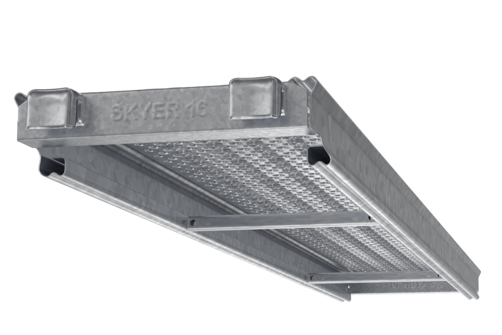 Skyer - podest U stalowy perforowany ocynkowany, Podest stalowy