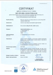 Rubo Konstrukcje Certyfikat EN 1909